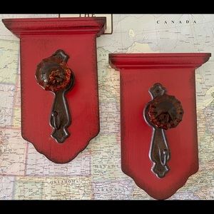 Pier 1 Red Doorknob Coat Hook